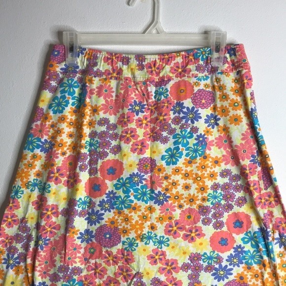 Hanna andersson ladies bright colorful flowers skirt size small boho - Picture 2 of 9